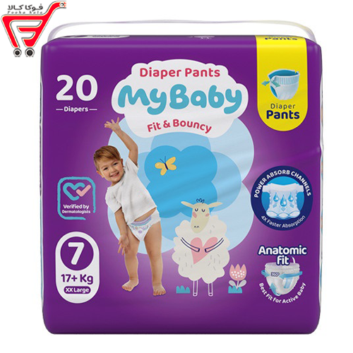 پوشک شورتی مای بی بی سایز 7 کانال دار 20 عددی