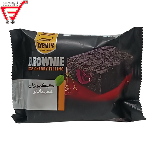 کاپ کیک براونی با مغزی آلبالو بنیس 80 گرم