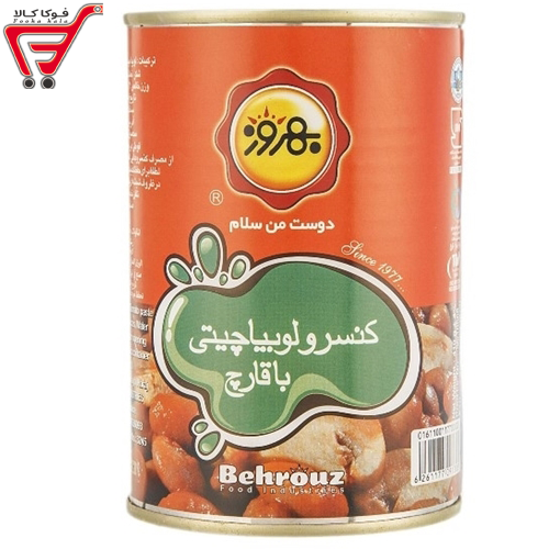 کنسرو لوبیا چیتی با قارچ بهروز 380 گرم *وِیژه*