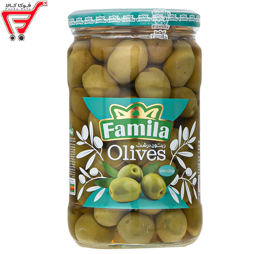 زیتون با هسته معمولی فامیلا 680 گرم 