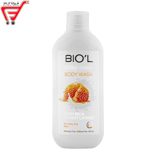 شامپو بدن کرمی شیر و عسل بیول 400 میل 