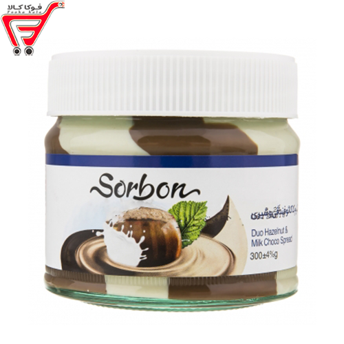 شکلات صبحانه فندقی دو رنگ سوربن 300 گرم 