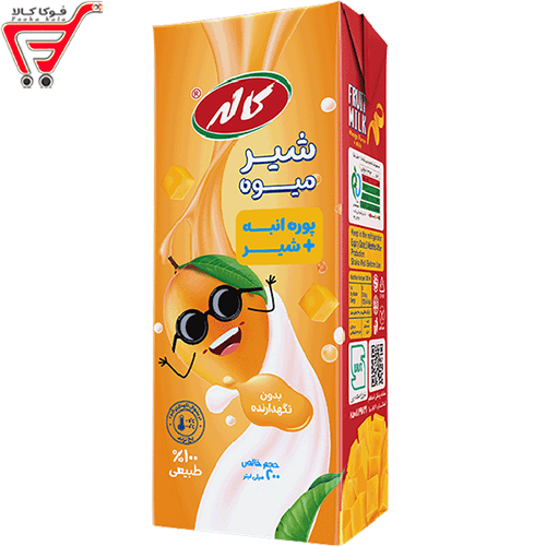 شیر میوه پوره انبه + شیر کاله 200 میل 