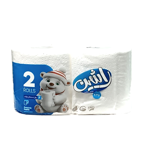دستمال توالت 4 لایه راشین 2 رول 