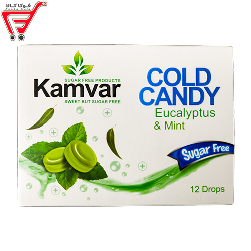 آبنبات بدون قند نعنا واکالیپتوس کامور 12 عددی 