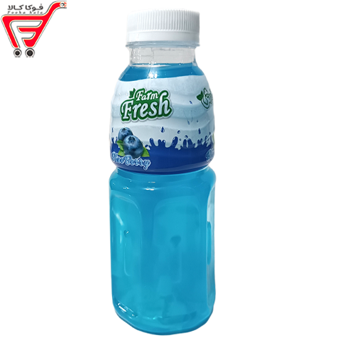 آبمیوه بلوبری با تکه های نارگیل فارم فرش 320 سی سی