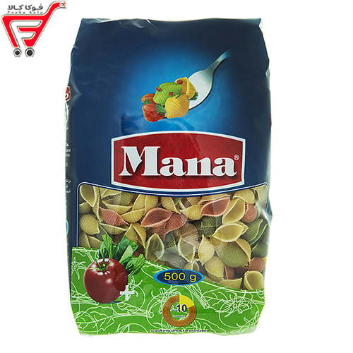 ماکارونی فرمی گوش ماهی سبزیجات مانا 500 گرم 