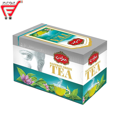چای سبز زعفرانی کیسه ای بهرامن 25 عددی 