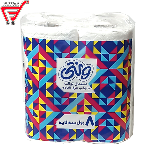 دستمال توالت سه لایه ونتی 8 رول