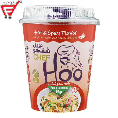 نودل فوری لیوانی تند و فلفلی شف هو 65 گرم 