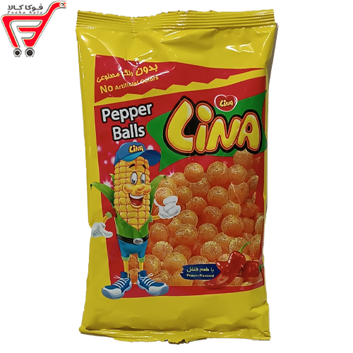 اسنک توپی با طعم فلفل لینا 90 گرم