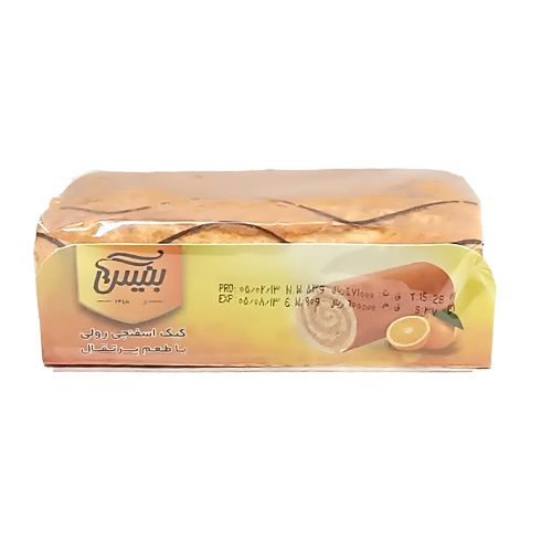 کیک رولی پرتقالی بنیس 83 گرم