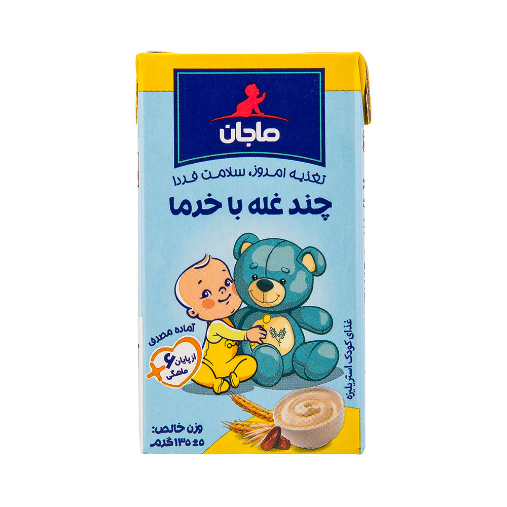 غذای کودک چندغله با خرما ماجان 135 گرم