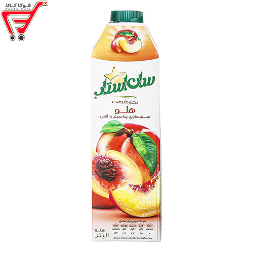 آبمیوه هلو سان استار 1 لیتری 