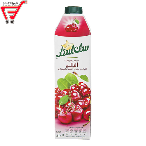 آبمیوه آلبالو  سان استار 1 لیتری 