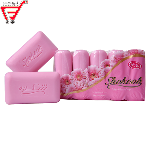 صابون حمام صورتی شکوه 5 عددی 