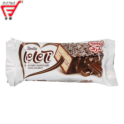 کیک لایه ای روکش کاکائویی للیتی نادری 70 گرم 