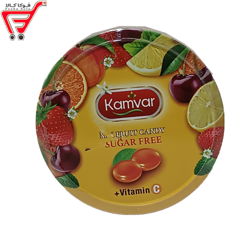 آبنبات بدون قند شش میوه کامور 150 گرم 