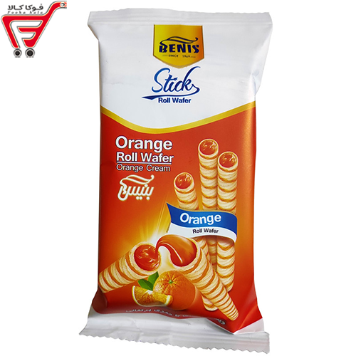 ویفر لوله ای پرتقالی بنیس 22 گرم