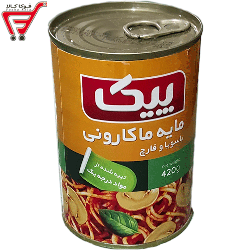 کنسرو مایه ماکارونی با سویا و قارچ پیک 420 گرم