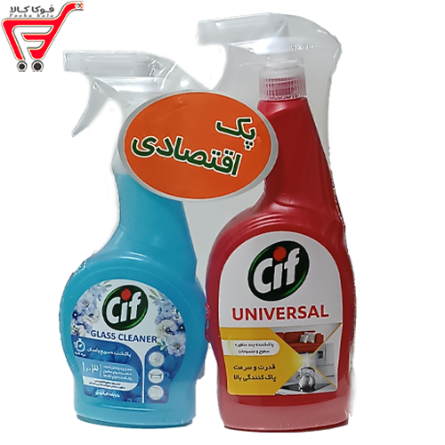 پک اقتصادی اسپری شیشه شوی سیف + اسپری یونیور سال سیف 750 گرم 