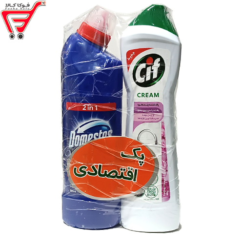 پک اقتصادی سیف کرمی گل بهاری + سفید کننده دامستوس 500 میل 