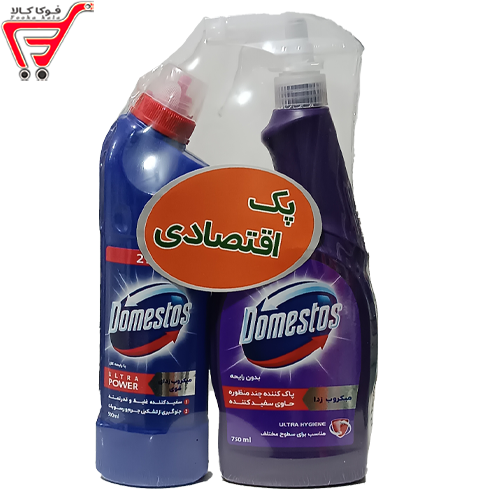 پک اقتصادی اسپری دامستوس سطوح 750 میل+ سفید کننده دامستوس 500 میل 