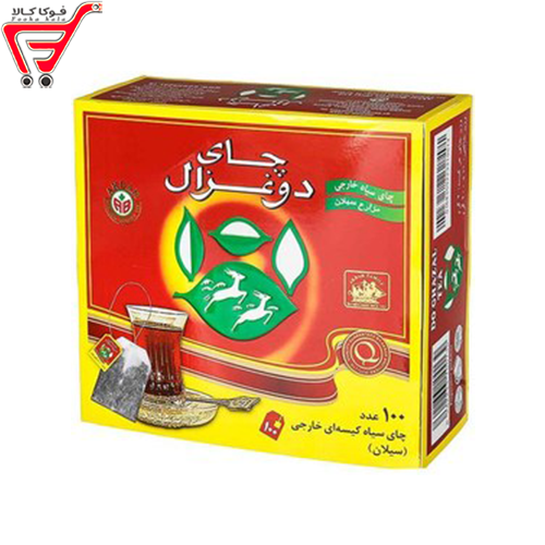 چای سیاه کیسه ای سیلان دوغزال 100 عددی 