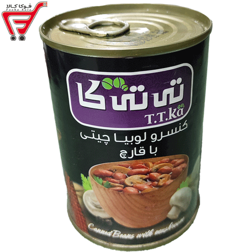 کنسرو لوبیا چیتی با قارچ تی تی کا 380 گرم 