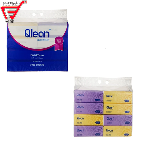 دستمال کاغذی 250 برگ 2 لایه کیولین 8 عددی 