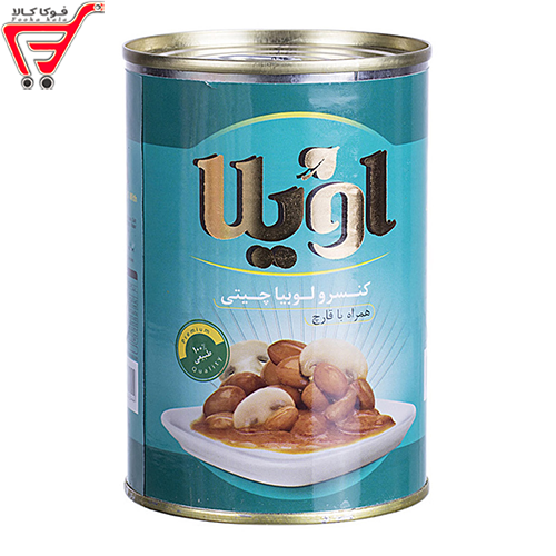 کنسرو لوبیا چیتی با قارچ اویلا 380 گرم