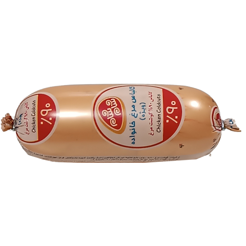 کالباس مرغ خانواده ویژه 90درصد گوشت مرغ شام شام 500 گرم