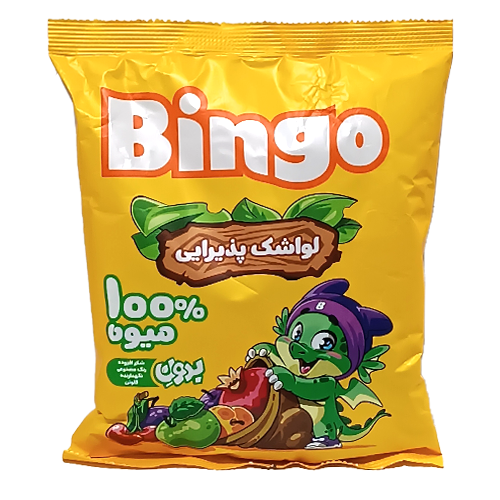 لواشک پذیرایی میکس میوه بینگو 375 گرم 