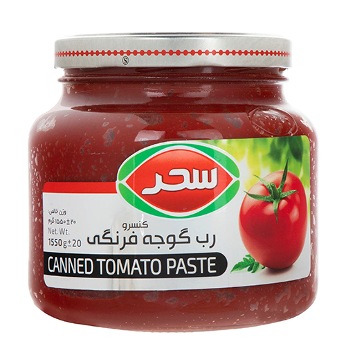 رب گوجه فرنگی  شیشه اختصاصی سحر 1550 گرمی