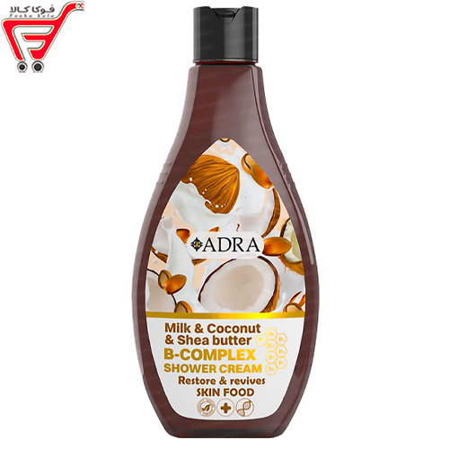 شامپو بدن کرمی نارگیل و شی باتر آدرا 400 میل 