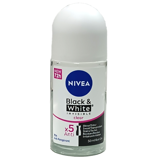 مام بلک اند وایت نیوآ Nivea مدل Clear ماندگاری 48 ساعته حجم 50 میل