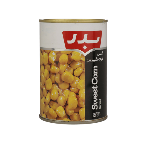 کنسرو ذرت شیرین بدر 420 گرم 