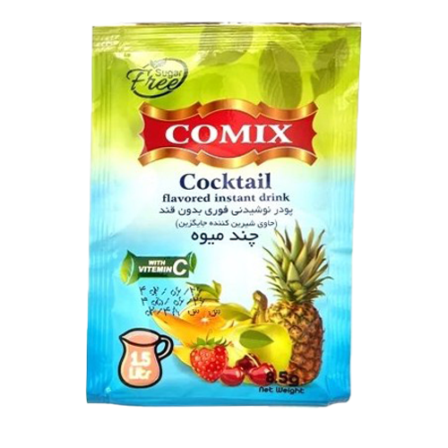 پودر شربت چند میوه کامیکس 8.5 گرم 