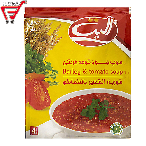 سوپ جو و گوجه فرنگی نیمه آماده الیت 65 گرم 