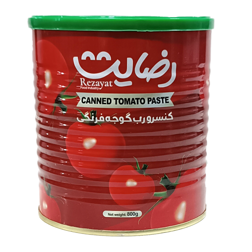 رب گوجه فرنگی رضایت (قوطی) 800 گرم  