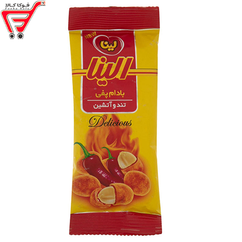 بادام پفی تند و آتشین لینا 40 گرم 