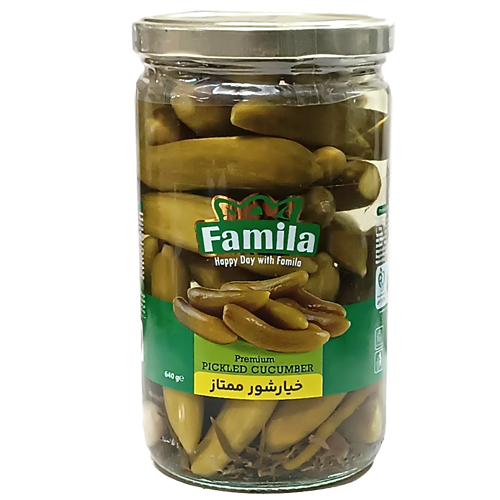 خیارشور ممتاز فامیلا 640 گرم 