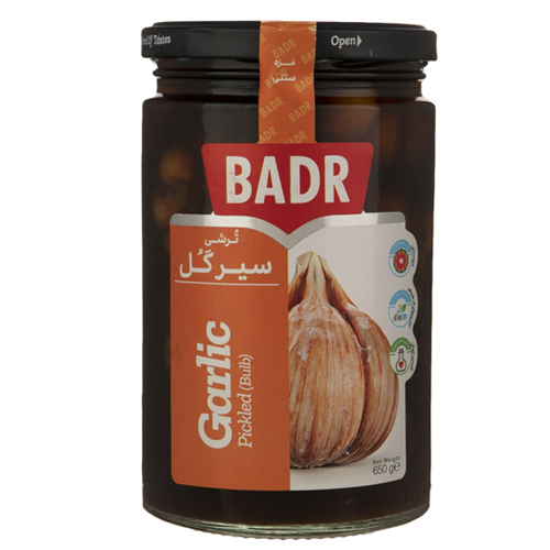 ترشی سیر گل بدر 650 گرم 