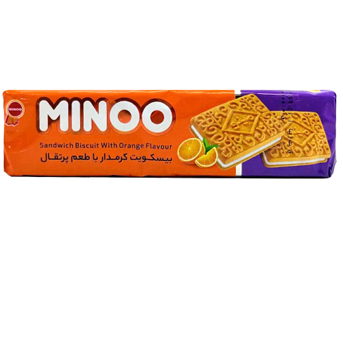 بیسکویت کرمدار پرتقال مینو 117 گرم 