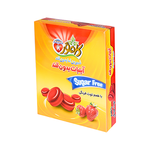 آبنبات بدون قند توت فرنگی کامور 130 گرم 