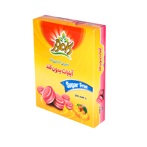آبنبات بدون قند هلو کامور 130 گرم 