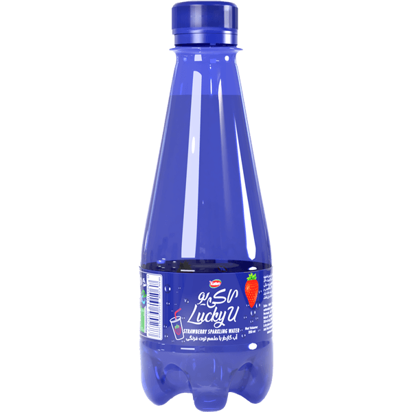 آب گازدار توت فرنگی لاکی یو کاله 250 میل