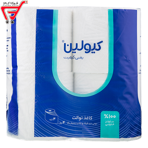 دستمال توالت 4 لایه 4 عددی   کیولین 