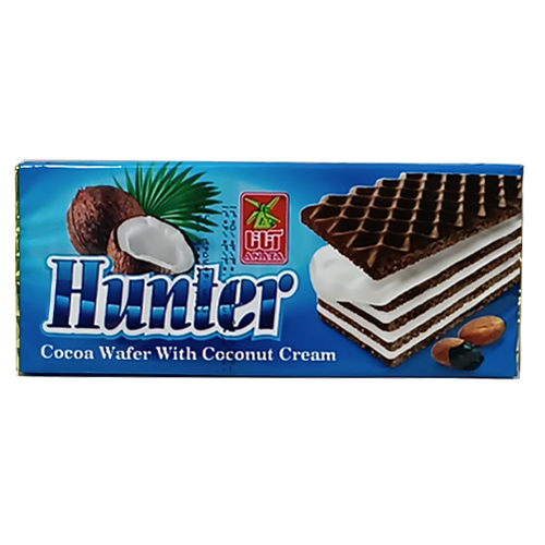 ویفر کاکائویی کرم نارگیلی هانتر آناتا 100 گرم 