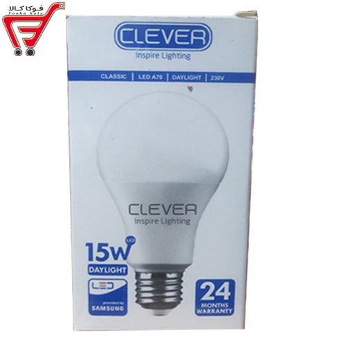 لامپ ال ای دی حبابی مهتابی کلور 15 وات 